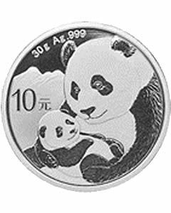 China Panda 30 g Silbermünze 2019