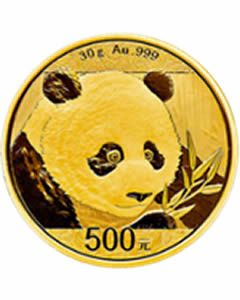 China Panda 30 g Goldmünze 2018