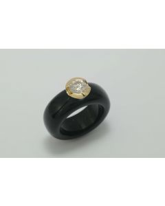 Just Diamond 0,50 ct. Ring 54 schwarz mit Gravur