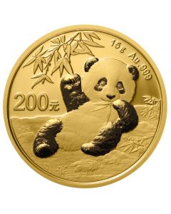 China Panda  Goldmünze 15g 2020