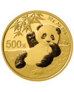 China Panda 30 g Goldmünze 2020