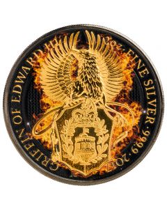 Burning Griffin Queen Beasts 2 oz Silbermünze 2017