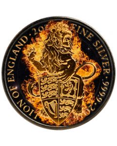 Burning Lion Queen Beasts 2 oz Silbermünze 2016