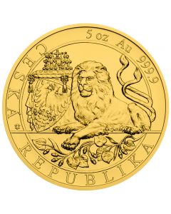 Tschechischer Löwe 5 oz Goldmünze 2019 