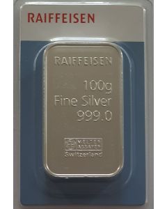 100 g Silberbarren Raiffeisen